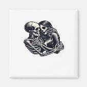 Bis zum Tod tun wir's - Gothic Skeleton Art Clas Magnet (Vorne)