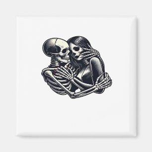 Bis zum Tod tun wir's - Gothic Skeleton Art Clas Magnet