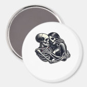 Bis zum Tod tun wir's - Gothic Skeleton Art Clas Magnet (Vorderseite/Rückseite)