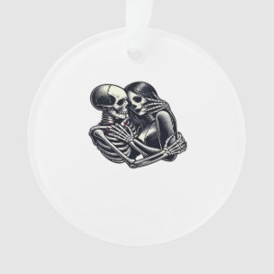 Bis zum Tod tun wir's - Gothic Skeleton Art Clas Ornament