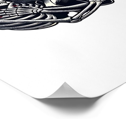 Bis zum Tod tun wir's - Gothic Skeleton Art Clas Poster (Ecke)