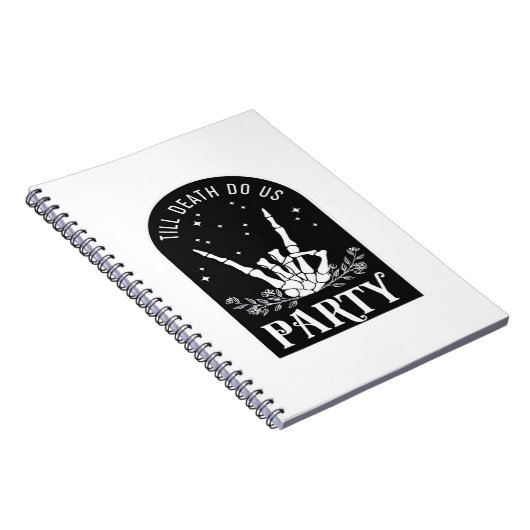 Bis zum Tod uns Party Bachelorette Halloween Bach Notizblock (Rechte Seite)
