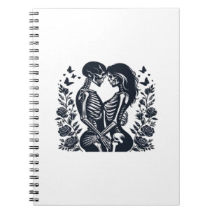 Bis zum Tod wir - Skeleton Couple Gothic Design Cl Notizblock