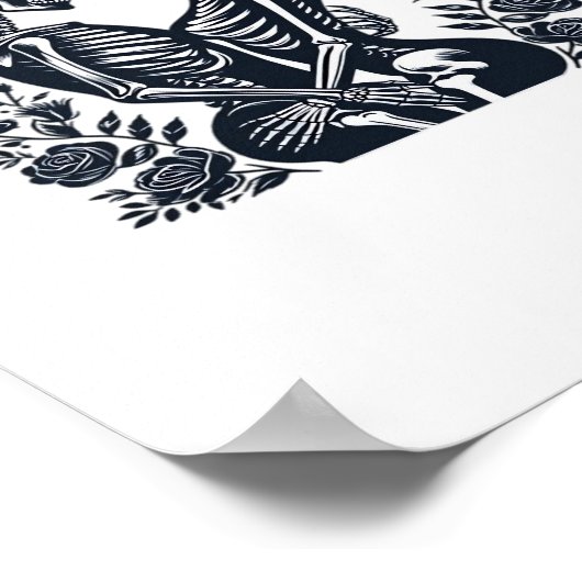 Bis zum Tod wir - Skeleton Couple Gothic Design Cl Poster (Ecke)