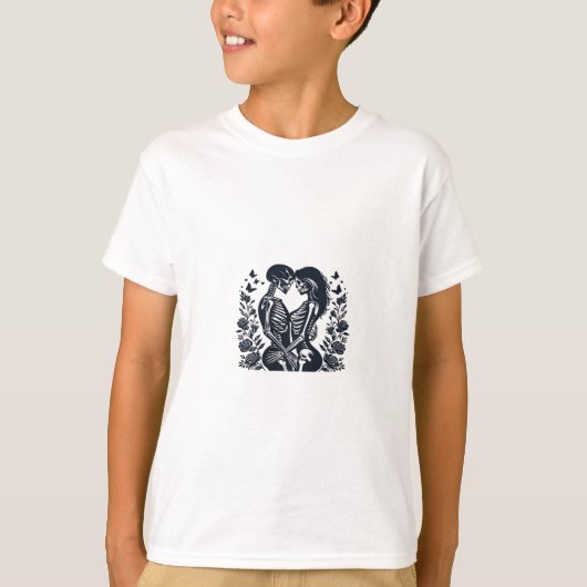 Bis zum Tod wir - Skeleton Couple Gothic Design Cl T-Shirt (Vorderseite)