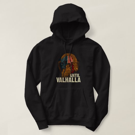 Bis zum Valhalla-Shirt Hoodie (Design vorne)