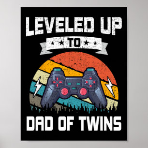 Bis zum Vater von Twins Video Gamer Gaming Poster