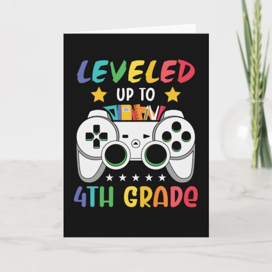 Bis zur 4. Stufe zurück zum Video-Gamer der Schule Karte (Vorderseite)