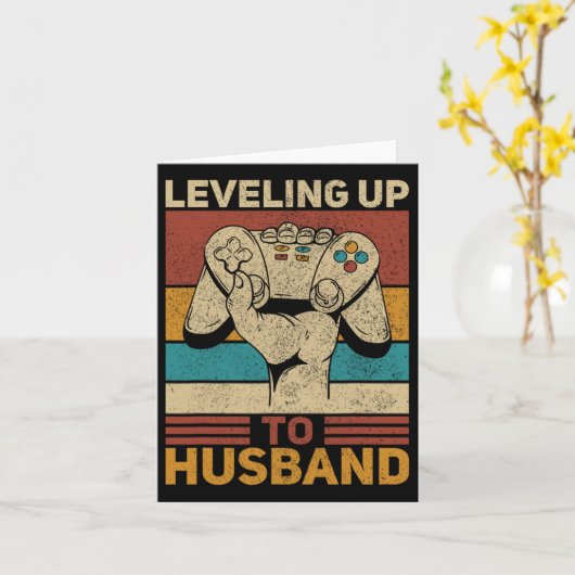 Bis zur Bachelor Party im Retro-T-Shirt Karte (Gelbe Blume)