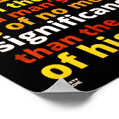 "BIS ZUR FARBE DER HAUT EINES MENSCHEN..." POSTER (Ecke)