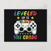 Bis zur fünften Stufe des Videospiels in der Schul Postkarte (Vorderseite)