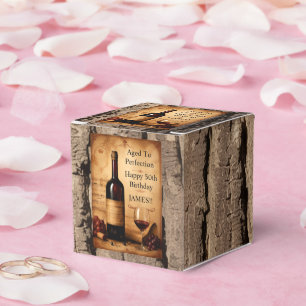 Bis zur Perfektion gereifte Vintage-Wein-Geburtsta Geschenkschachtel