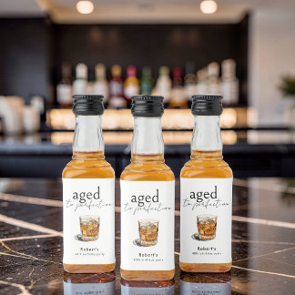 Bis zur Perfektion gereifter Whiskey-Geburtstags-P Alkoholflaschenetikett