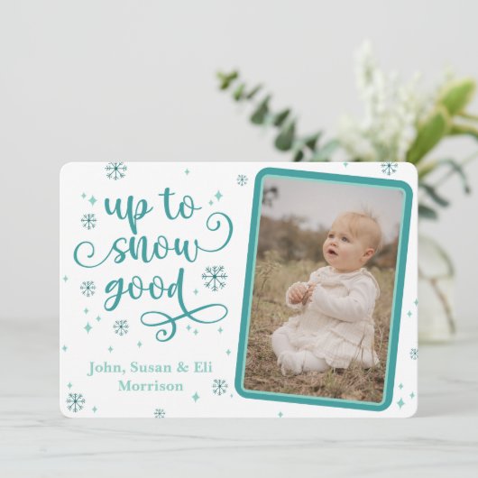 Bis zur schneesicheren Urlaubskarte Einladung (Stehend Vorderseite)