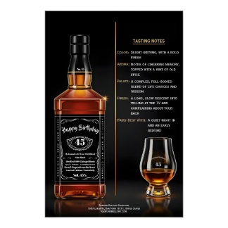 Bis zur Vollkommenheit gereifte Whiskeyflasche zum Poster