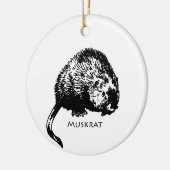 Bisamratte (Illustration) Keramik Ornament (Links)