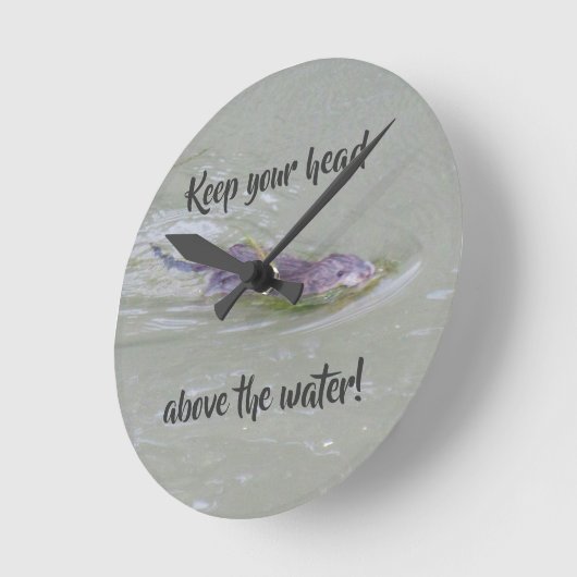 Bisamratte Runde Wanduhr (Winkel)