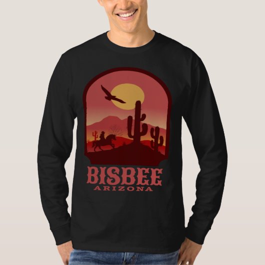 Bisbee Arizona Cacti and Sunset T-Shirt (Vorderseite)