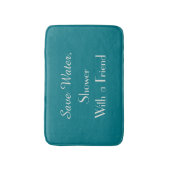 Biscay Bay Blue Rett Water Funny Plush Bath Mat Badematte (Vorderseite Vertikal)