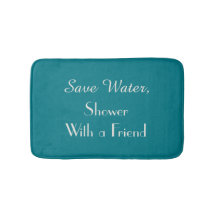 Biscay Bay Blue Rett Water Funny Plush Bath Mat