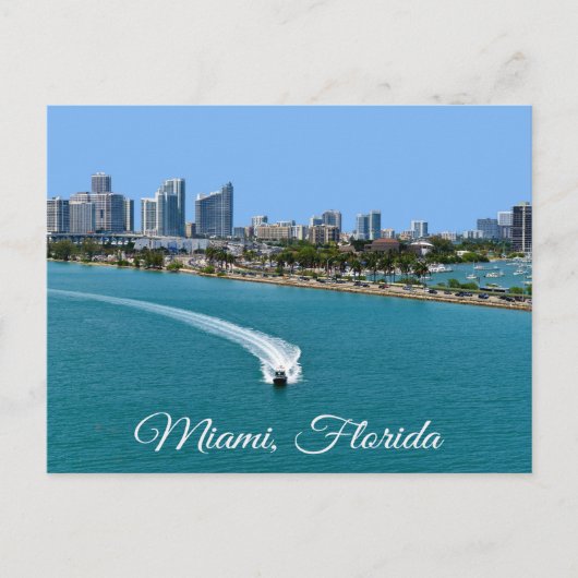 Biscayne Bay Miami Beach Florida Postcard Postkarte (Vorderseite)