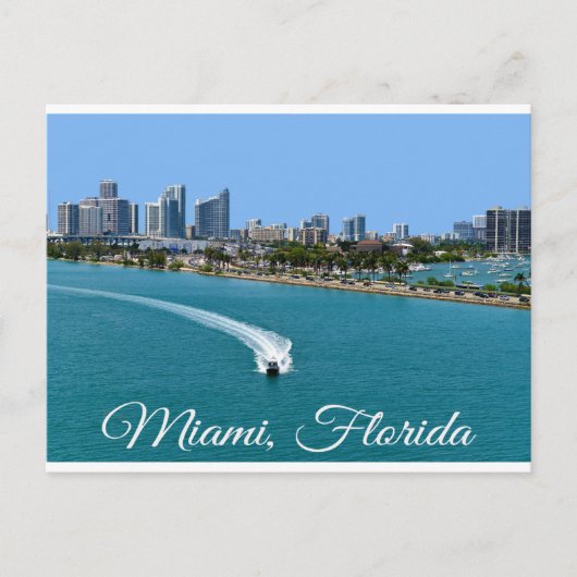 Biscayne Bay Miami Beach Florida Postcard Postkarte (Vorderseite)