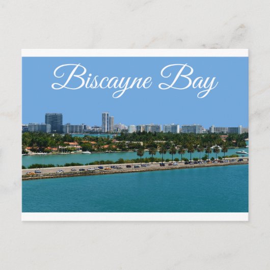 Biscayne Bay Miami Beach Florida Reisekarte Postkarte (Vorderseite)