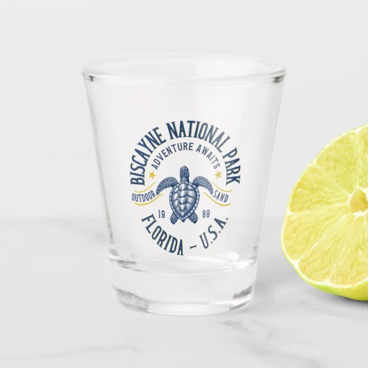 Biscayne Lagoon Reserve Florida Schnapsglas (Vorderseite)