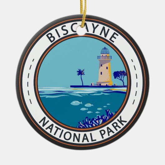 Biscayne National Park Boca Chita Key Abzeichen Keramik Ornament (Vorne)