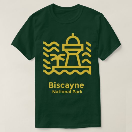 Biscayne National Park Florida Minimalist Retro Gr T-Shirt (Design vorne)