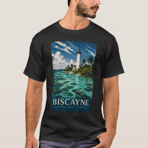 Biscayne National Park Florida Moderne Holzschnitt T-Shirt