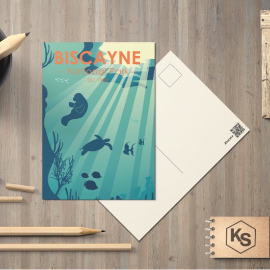 Biscayne National Park Florida Unterwasser Seefahr Postkarte