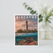Biscayne National Park Lighthouse Postkarte (Stehend Vorderseite)