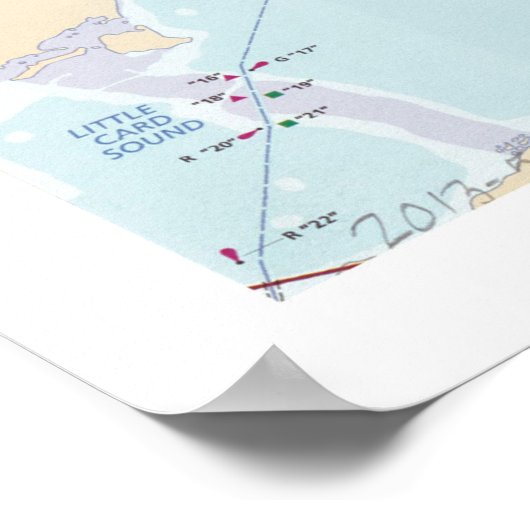 Biscayne National Park Map (2011) Poster (Ecke)