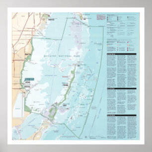 Biscayne National Park Map (2011) Poster