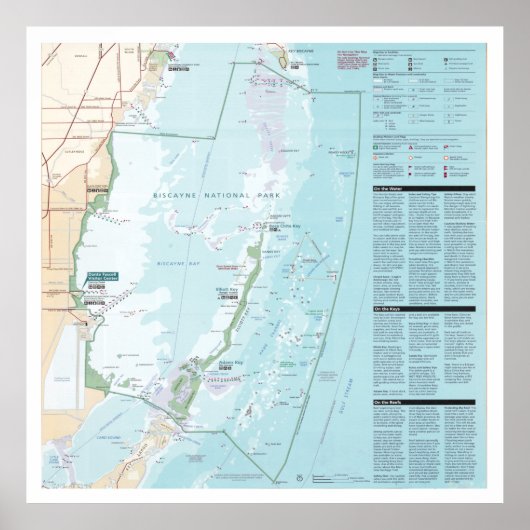 Biscayne National Park Map (2011) Poster (Vorne)