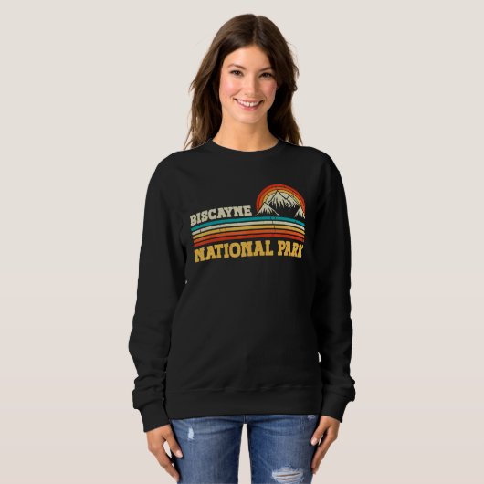 Biscayne National Park Mountain Trees & Sun Campin Sweatshirt (Vorne ganz)