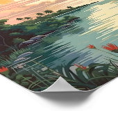 Biscayne National Park Poster Art Print, Retro Nat (Ecke)