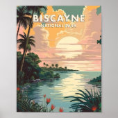 Biscayne National Park Poster Art Print, Retro Nat (Vorne)