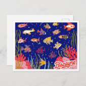 Biscayne National Park Reef Fish Art Postkarte (Vorne/Hinten)