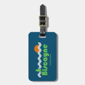 Biscayne National Park Retro Gepäckanhänger (Vorderseite vertikal)