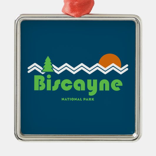 Biscayne National Park Retro Ornament Aus Metall (Vorne)