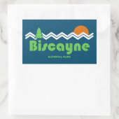 Biscayne National Park Retro Rechteckiger Aufkleber (Tasche)