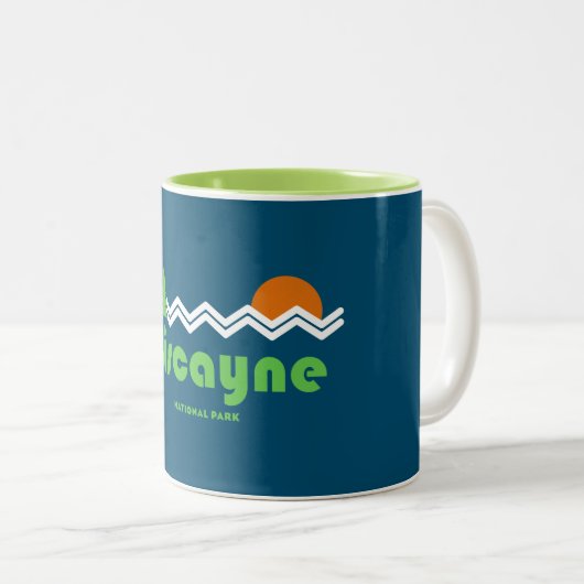 Biscayne National Park Retro Zweifarbige Tasse (VorderseiteRechts)