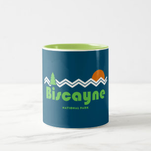 Biscayne National Park Retro Zweifarbige Tasse