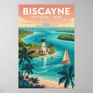 Biscayne National Park   Vintage Florida Plakat