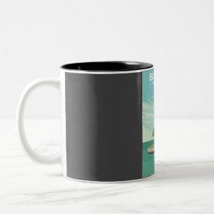 Biscayne National Park Vintage Florida Reiseplakat Zweifarbige Tasse