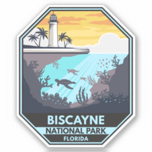 Biscayne Nationalpark Florida Emblem Aufkleber