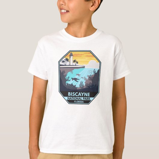 Biscayne Nationalpark Florida Emblem T-Shirt (Vorderseite)