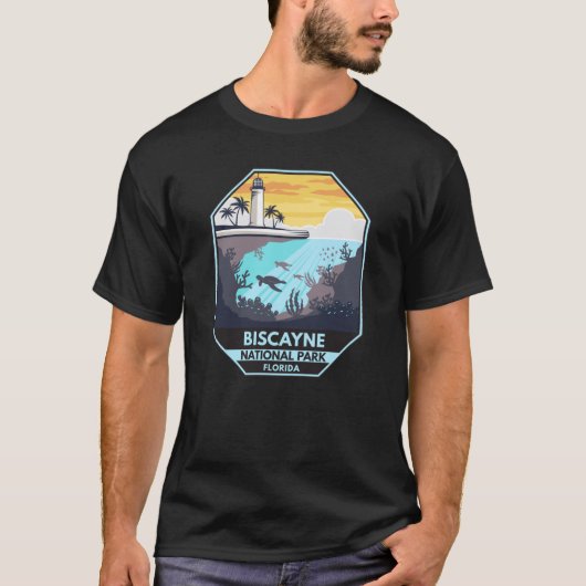 Biscayne Nationalpark Florida Emblem T-Shirt (Vorderseite)